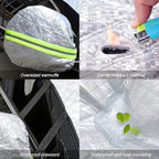 Car Magnetic Windshield Snow Cover, 4 Layers WAaterproof Windproof Protection,Snow,Ice,Sun,Frost Defense, Universal for SUV, Truck, Sedan, Van (Silver)