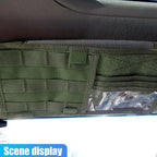 ZIMISI Molle Car Visor Organizer, Tactical Sun Visor Panel Organizer with Elastic Strap, Nylon Sunshade Storage Pouch with Magic Strap for Pen Card Sunglass, Fits for Car, SUV, Truck (Army Green)