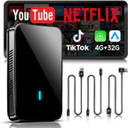 Magic CarPlay Box, Wireless CarPlay Adapter Supports for Netflix/YouTube/TF Card, AI Box Carplay, Plug & Play, Drivechat with AI Skills, Dual WiFi, Bluetooth, Fits for OEM Wired CarPlay Cars