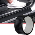Universal Car Door Edge Protector, Carbon Fiber 5D Gloss Black Vinyl Wrap Film with Anti-Collision Protection for Most Vehicles (33Ft x 2.7In, Black)