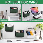 Universal Car Pocket Organizer - PU Leather Pouch for Seat, Door, Window, Console - Holder for Cards, Trash, Cell Phone, Sunglasses