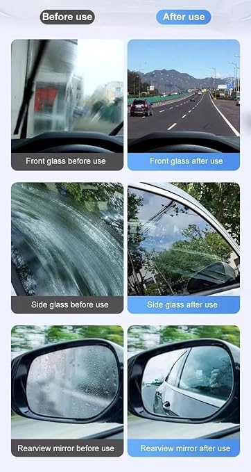Anti Fog & Rain Repellent Spray for Car Windshield Glass Water Repellent Defogger Waterproof Fogging for Automotive Windows Mirrors Glasses, Dust Remover