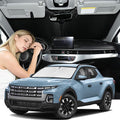 Windshield Sunshade for Hyundai Santa Cruz 2022-2026 Sun Shade Car Windshield Accessories Upgrade 4 Layers Blocks UV Rays Custom Fit Santa Cruz 240T Car Window Shades Front Windshield Keep Cool