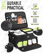 Odor-Absorbing 2-Layer Large Golf Trunk Organizer with Activated Carbon Fabric - Water-Resistant Golf Shoe Bag for Shoes Balls Tees Clothes Gloves Golf Accessories, Fathers Day Dad Gifts for Men
