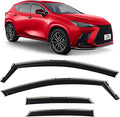 Voron Glass in-Channel Extra Durable Rain Guards for Lexus NX 2022-2026, Window Deflectors, Vent Window Visors, 4 Pieces - 201183