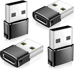 𝟒𝐏𝐚𝐜𝐤 𝐔𝐩𝐠𝐫𝐚𝐝𝐞𝐝 USB to USB C Adapter,Type-C Female to A Male Charger Converter for iPhone 17 Charger,iWatch Ultra SE 9 10 11,iPhone 17 Pro Max 16 15 14,Samsung S25,AirPods,iPad,Car,Xbox