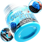 Cleaning Gel for Those Hard to Reach Places, Automotive Cup Holder Electronic Keyboard Office, Slime Gel Cleaner Dust Crumb Removal (Jar, Blue, 3.5oz)