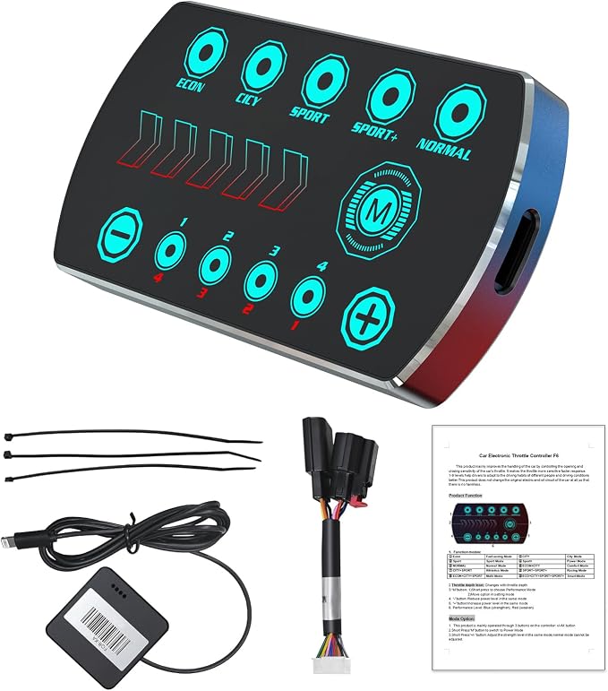 Throttle Response Controller 10 Drive Modes Smart Electronic Racing Accelerator Fit for Ford F150 F250 F350 F450 F550 Explorer Mustang Bronco Ranger Edge Fusion Taurus Focus Land Rover Mazda
