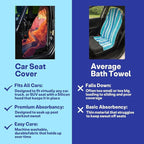 2 Pack Car Seat Towel Covers, Sweat Protector for Front Seats, Premium Thickened Microfiber with Horseshoe Bend, Breathable & Quick Dry, Slip-on Headrest Pocket for Gym Running Beach Universal Fit Red
