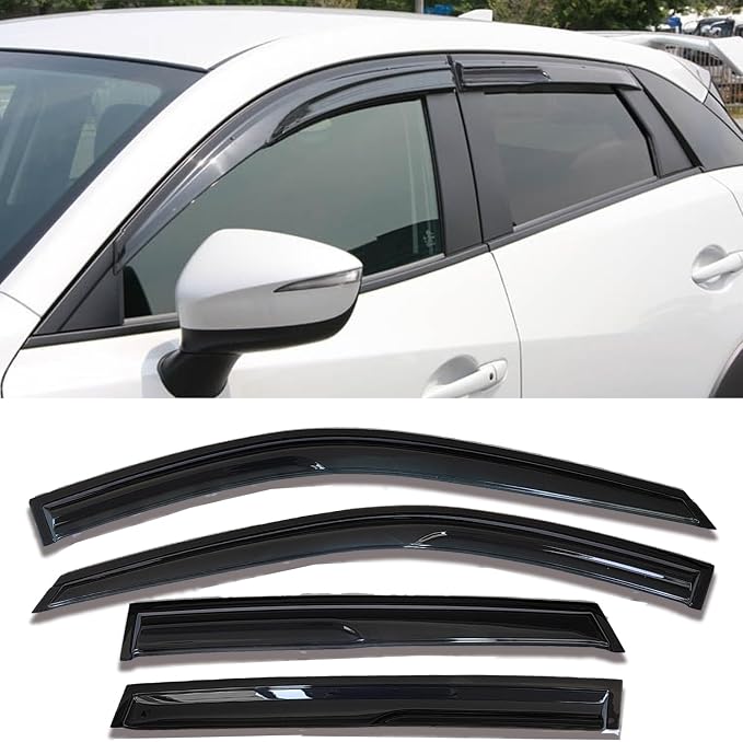 Side Window Visors rain Guards Vent Deflectors Compatible with Mazda CX-5 CX5 2017-2025, Vent Deflector Window Rain Guard Sun Shade Visors, Car Accessories 4PCS