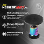 MobNetic Maxx MS - MagSafe Compatible Car Phone Mount w/ 90º Tilt, 360º Rotation & Durable Aluminum Build, Magnetic Holder for iPhone & Android Devices, USA Assembled - Multi-Colored