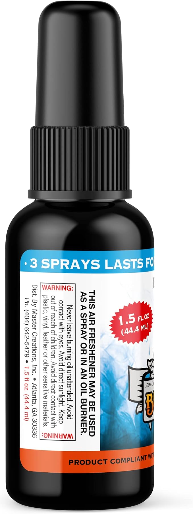 (Baby Powder, 1 Pack) Concentrated Air Freshener Spray - Oil-Based Room Diffuser Spray - Long-Lasting Bathroom Scent, Car Freshener & Odor Eliminator