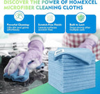 Blue Microfiber Cleaning Cloth 20 Pack 11.5 x 11.5 inch Microfiber Towels for Cars Ultra Absorbent Car Washing Cloth Lint Free Streak Free Cleaning Rags for Car, Kitchen Window