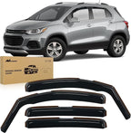 in-Channel Window Visors for 2015-2022 Chevrolet Chevy Trax 4-Door SUV, Smoke Rain Guards Vent Deflectors, Fits LS LT Premier, 4PCS