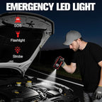 A6 Gear 160 PSI Tire Inflator Portable Air Compressor, 7500mAh Cordless Tire Inflator with Digital Pressure Gauge ＆LED Light, 3X Faster Air Pump for Car Tires, Bike,Balls, Auto Shut-Off
