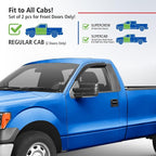 Goodyear Shatterproof Window Deflectors for Ford F150 2009-2014 Regular Cab, Tape-on Rain Guards, Window Visors, Vent Deflector, Vent Visor, Truck Accessories, 2 pcs - GY008940