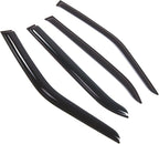 WD2-829 Dark Smoke 4 Pcs Set Window Visor (Outside Mount) Deflector Rain Guard Compatible with 1992-1999 Mercedes-Benz S320 LWB