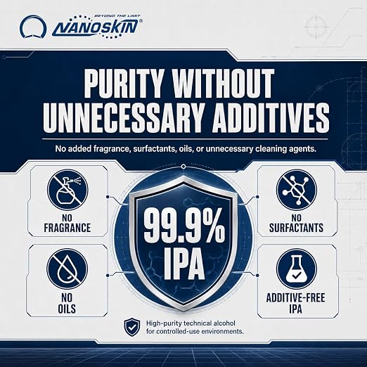 99.9% Isopropyl Alcohol (IPA) 1 Gallon Total (32 fl oz x 4) – High-Purity Technical Grade Alcohol for Industrial & Laboratory Use, Fast Evaporating, Low-Residue Formula