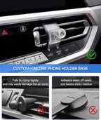 Qi2.2 25W Wireless Charger Car Phone Mount for BMW 2/3/4 Series 2022-2024 | 3 Series 19-25,4 Series/i4 21-24, Magsafe Accessories Fast Charging Magnetic Cell Phone Holder Compatible with iPhone Android