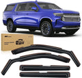 in Channel Rain Guards for Chevy Suburban 2021-2026 Side Window Deflectors Window Visors for Fresh Air in Rain, Highway Wind Noise Reduction, Car Wash Safe, 4PCS