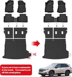 Floor Mats & Backrest & Cargo Mats for Subaru Forester 2026 2025 (Fit Hybrid, Not for Gas), All Weather TPE Custom Fit Easy Clean for Forester Hybrid 2025 2026 Car Accessories Trunk Liners