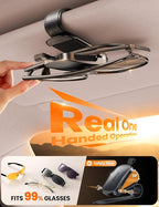 Sunglass Holder for Car Visor, Boyfriend Gifts & Car Organizer Magnetic Sunglasses Clip, 2 Pack (Black)
