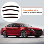 Window Rain Guards Compatible with 2019-2024 Altima, 4pcs Smoke Tint Vent Deflectors Window Visors Outside Mount Tape On Style Acrylic Set of 4 Front+Rear