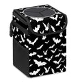 Car Trash Can with Lid Black and White Goth Bats Collapsible Reusable Leak-Proof Auto Garage Bag,Hanging Vehicle Car Accessories Interior Car Organizer
