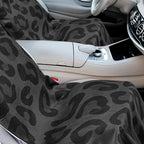Car Seat Towel Covers with Storage Bag, 63 x 32 Inch Universal Non Slip Waterproof Sweat Protector for Car Truck, Gym Swimming Running, Machine Washable(1 Pack,Black Leopard Print)