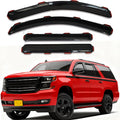 2015-2020 in-Channel Rain Guards Window Visors for Chevrolet Tahoe/GMC Yukon/Cadillac Escalade, Inside Front Rear Window Vent Deflectors Sun Shade Wind Visor Car Accessories, Dark Smoke