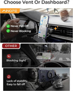 AINOPE Car Vent Phone Mount Holder for iPhone 17 Pro Max Car Mount [Drop-in Grip] Phone Holders for Your Car Air Vent Interior Accessories Gifts for Men for iPhone 17 Pro Max 16 15 14 Galaxy S26