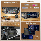 4+64G 9" Android 15 Car Stereo for Toyota Prius C 2012-2014 | 9‘’ in-Cell Touchscreen, Wireless Carplay Android Auto, 5G WiFi Bluetooth Mirror Link, GPS SWC FM/RDS/EQ, Backup Cam+Mic