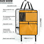 Marigold Seat Back Organizer Kick Mats with Organizer, Seat Protectors for Back of Front Seats, 2 Pack