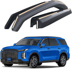 Goodyear Shatterproof in-Channel Window Deflectors for Hyundai Palisade 2020-2025, Rain Guards, Window Visors for Cars, Vent Deflector, Car Accessories, 4 pcs - GY008429