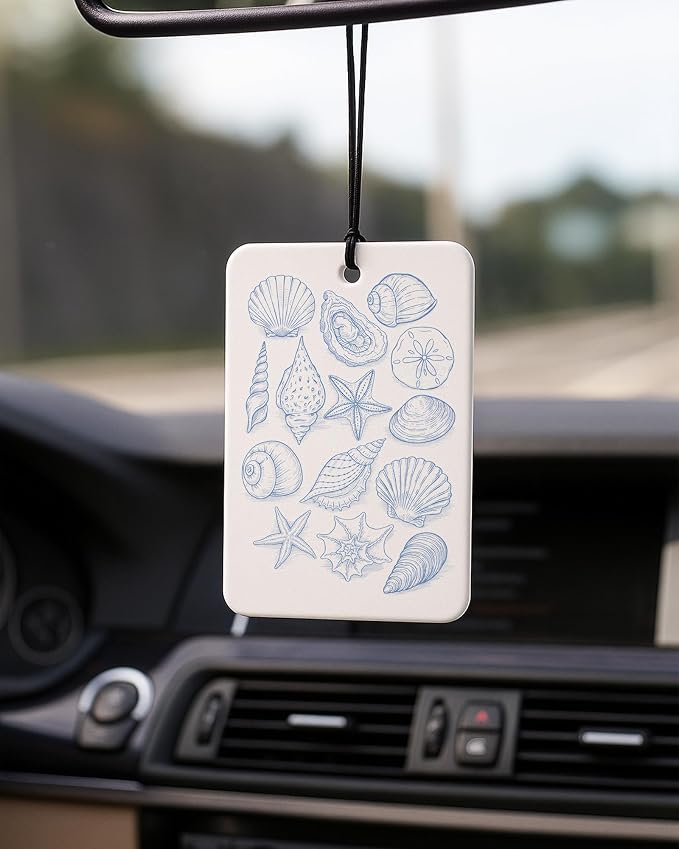 Blue Coastal Cowgirl Car Air Freshener 4 Pcs Coconut Scented, Summer Beach Bikini Car Accessories Mirror Decor for Women, Western Beachy Hanging Air Freshener for Cars Closet Drawer Books