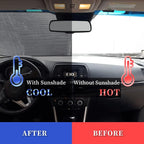 Windshield Sun Shade Mushroom Forest Vintage Moon Car Front Window Sunshade Cover for Truck SUV Blocks UV Rays Automotive Visor Interior Protector 51 x 27.5 inch