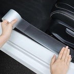 3D Carbon Fiber Clear Car Door Edge Protector, Anti-Collision Door Sill Guard Wrap Film, Universal Vehicle Door Edge Trim Guard 2.7 Inch x 16.5 Ft Transparent