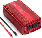 1000W Car Power Inverter, DC 12V to 110V Car Power Converter with 2 AC Outlets/30W PD USB-C/18W Quick USB A Charge Multi-Protection 1000 watt Power Inverter for Vehicles/Car/RV/Home