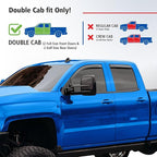 Goodyear Shatterproof in-Channel Window Deflectors for Chevrolet (Chevy) Silverado 2500, 2500HD/3500HD 2015-2019 Double Cab,Rain Guards, Visors for Cars,Vent Deflector,Car Accessories, 4 pcs-GY007721