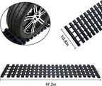 Emergency Devices 2 pcs Tire Traction Mats 47.2" (L) x 10.8" (W), Portable for Snow, Ice, Mud, and Sand to Car, Truck, Van or Fleet Vehicle off road winter accessories (2PCS* 47.2in)