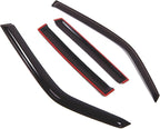 WD2-328 Dark Smoke 4 Pcs Set Window Visor (Outside Mount) Deflector Rain Guard Compatible with 2001-2006 Mitsubishi Montero