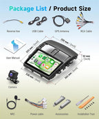 4Core 4G+64G Android 15 Car Radio for Toyota Corolla 2009-2013, 5G-WiFi, Car Stereo Wireless Carplay, 9'' HD Touchscreen Mirror Link GPS Navigation Bluetooth FM/RDS EQ-32 SWC Backup Camera