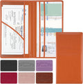 1Pack Car Registration and Insurance Holder,Car Document Holder for Cards License with Magnetic Shut,Vehicle Glove Box Car Organizer for Documents, Cards, License(Orange)