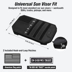 Visor Organizer, Tactical Visor Organizer | MOLLE Visor Organizer | Sun Visor Organizer | Car Visor Organizer with Sunglasses Holder | Zipper Pockets | Card Slots