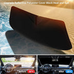 Windshield Sun Shades Custom Fit for Toyota Camry 2007-2017- Sunshade for Front Window Cover - Double Layer Heat Shield Sun Visor Cool Car Accessory