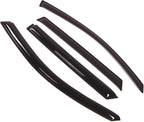 WD2-286 Dark Smoke 4 Pcs Set Window Visor (Outside Mount) Deflector Rain Guard Compatible with 2011-2015 Kia Sorento