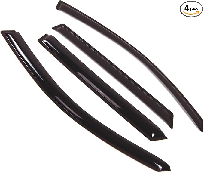 Outside Mount Window Vent Visors Rain Guards Compatible with Kia Sorento 2011-2015 | Side Window Wind Deflectors Rain Shields | Smoke Tinted, 4 Pcs Set, DGWV-286