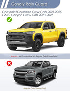 in-Channel Window Rain Guard for Chevy Colorado/GMC Canyon 2023 2024 2025 2026 Crew Cab Rain Guards Side truck Window Visors low profile Vent Visor Window Deflectors Vent Shades Car Accessories