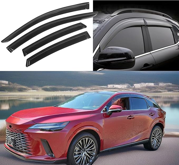 Tape On Window Rain Guards for Lexus RX350 RX350h RX500h 2023-2025 | 2023-2025 lexus rx350 window visor sun rain guard shade deflector,Car Accessories-4pcs