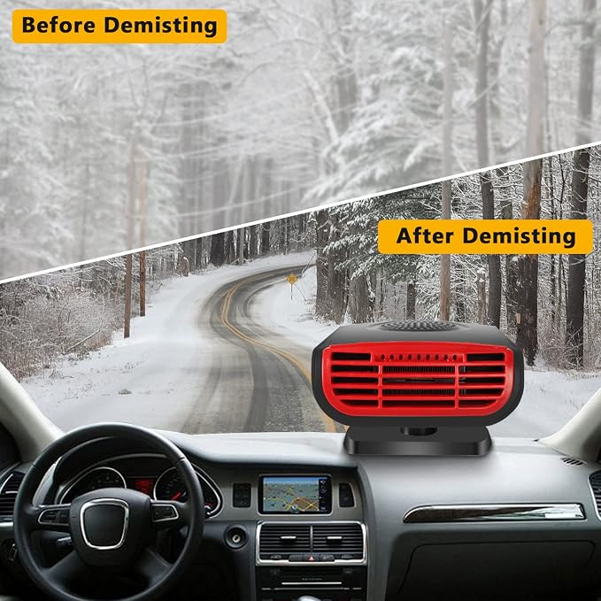 Car Heater - 2024 new upgrade 12V 150W Fast Heating Car Defroster,2-in-1 Automobile Cigarette Lighter Heater & Cooling Fan for All Cars